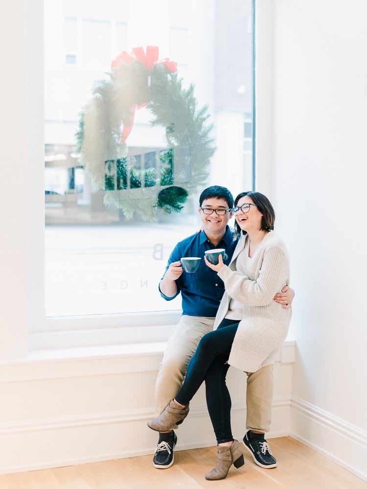 Cleveland Engagement at Foyer by Juliana Kaderbek Photography | Coffee Shop engagement photography
