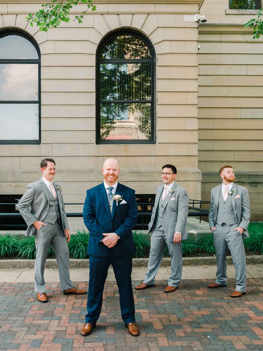 Groomsmen Portraits downtown Canton wedding by Juliana Kaderbek Photography
