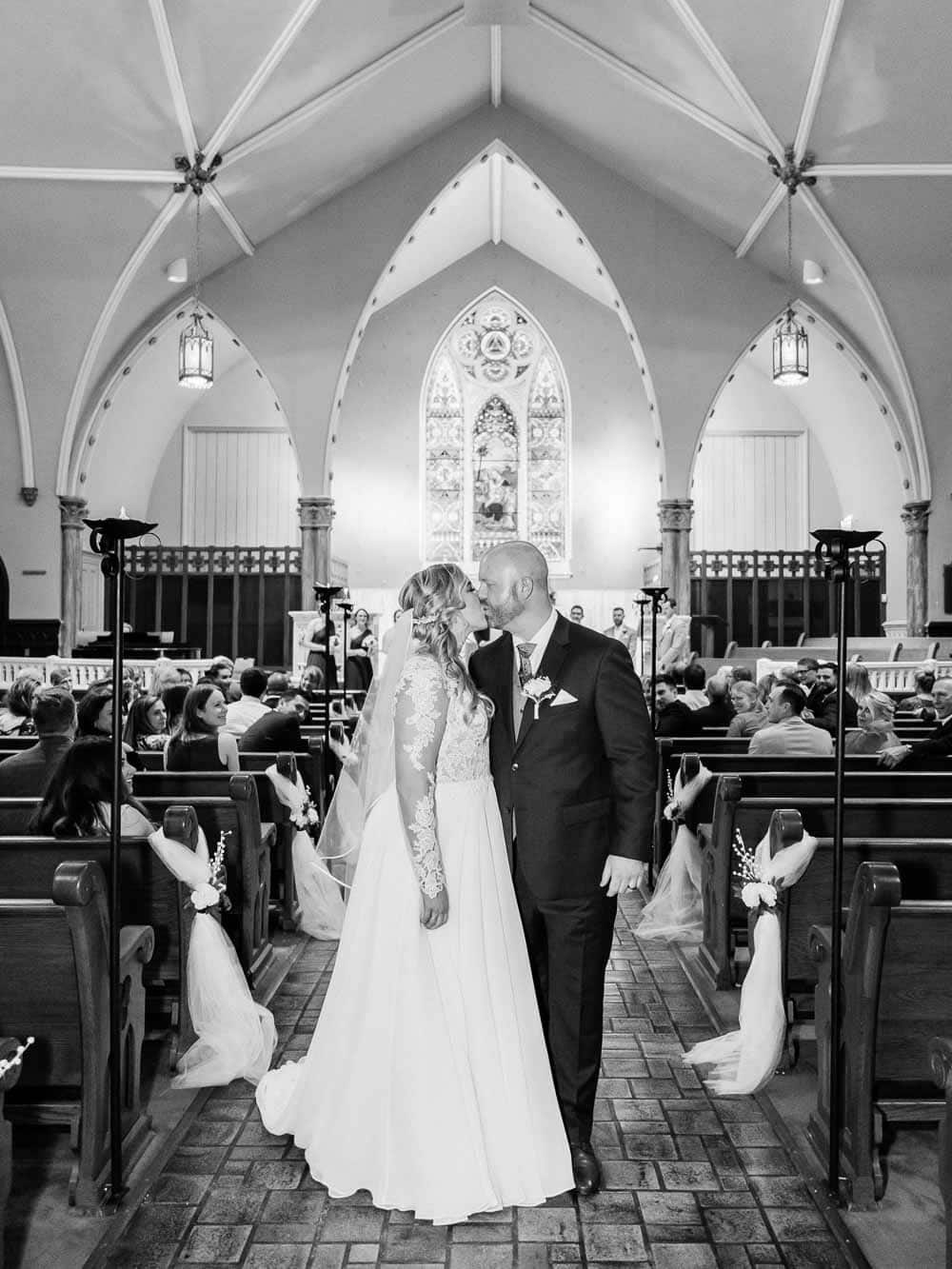 Old Stone Chapel Ceremony in downtown Canton by Juliana Kaderbek Photography