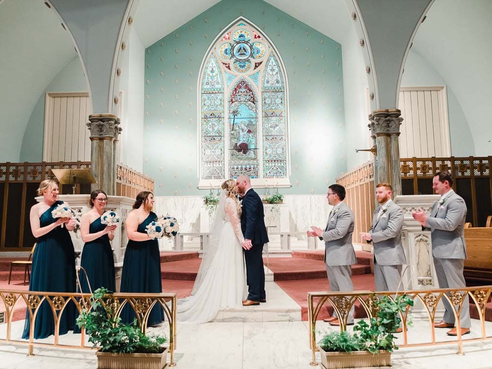 Old Stone Chapel Ceremony in downtown Canton by Juliana Kaderbek Photography