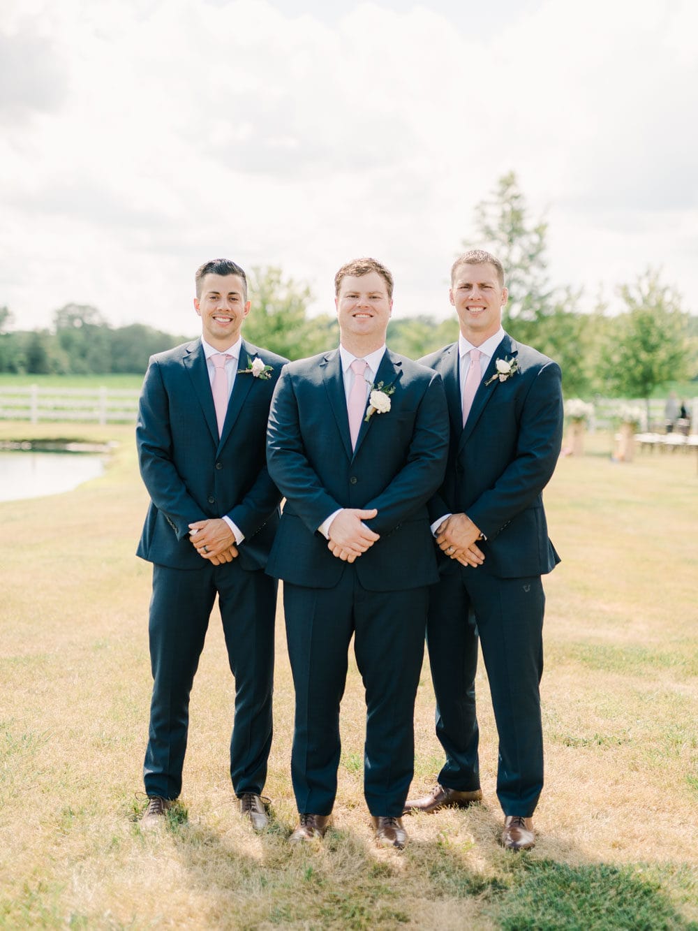 groomsmen portrait at Nolan barn in Wakeman ohio