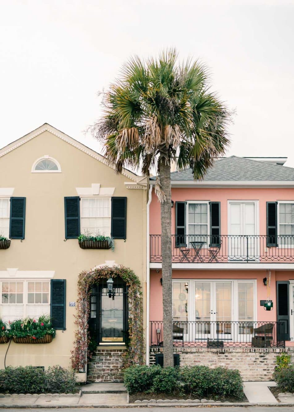 pastel Houses in Charleston, South Carolina