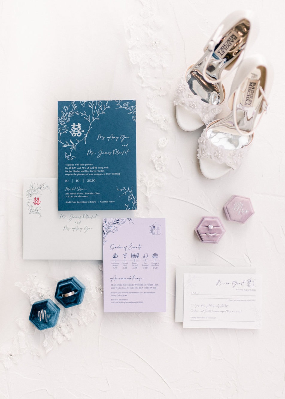 Wedding stationary by Berries and Blooms Studio