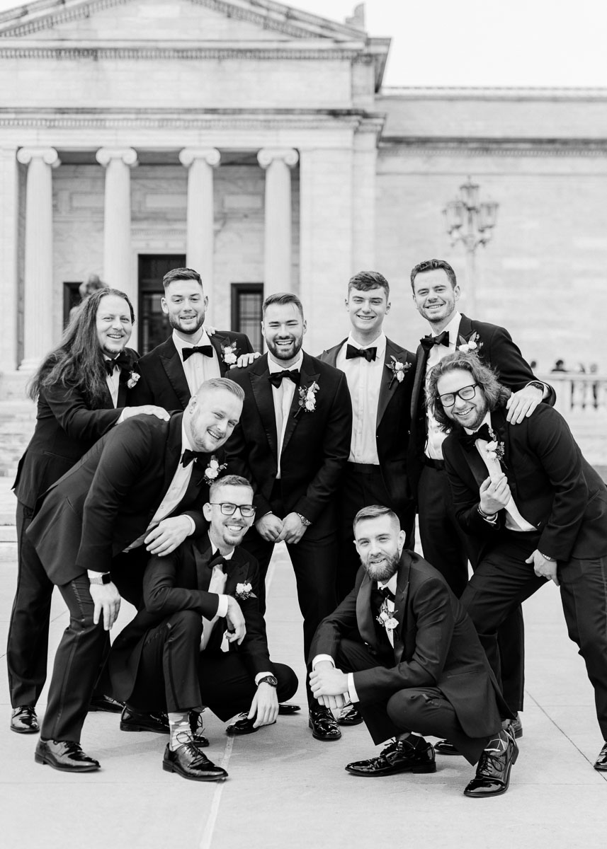 Groomsmen portraits at Cleveland Museum of Art by Juliana Kaderbek Photography, Cleveland wedding photographer 