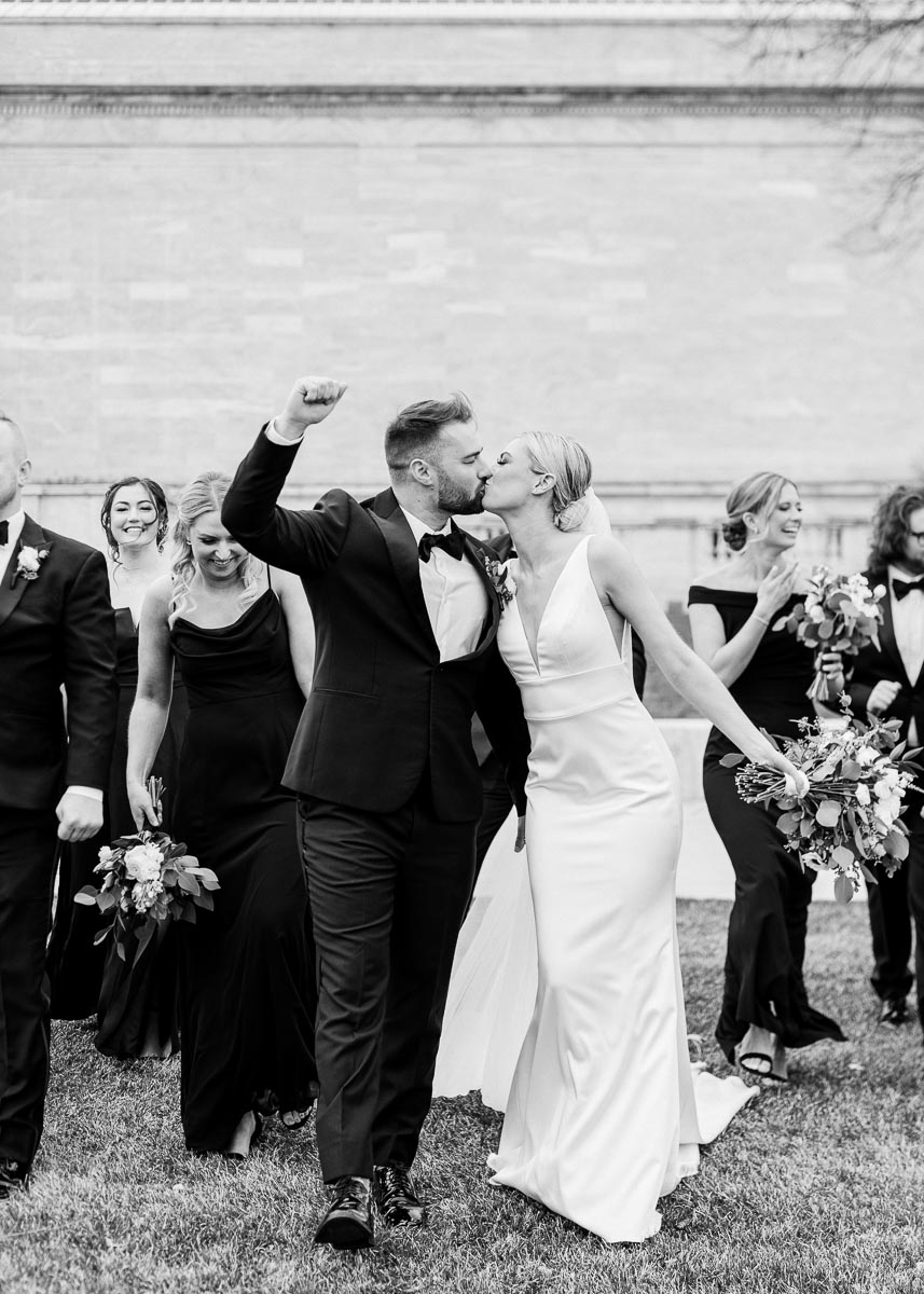 Bridal party photos at Cleveland Museum of Art by Juliana Kaderbek Photography, Cleveland wedding photographer 