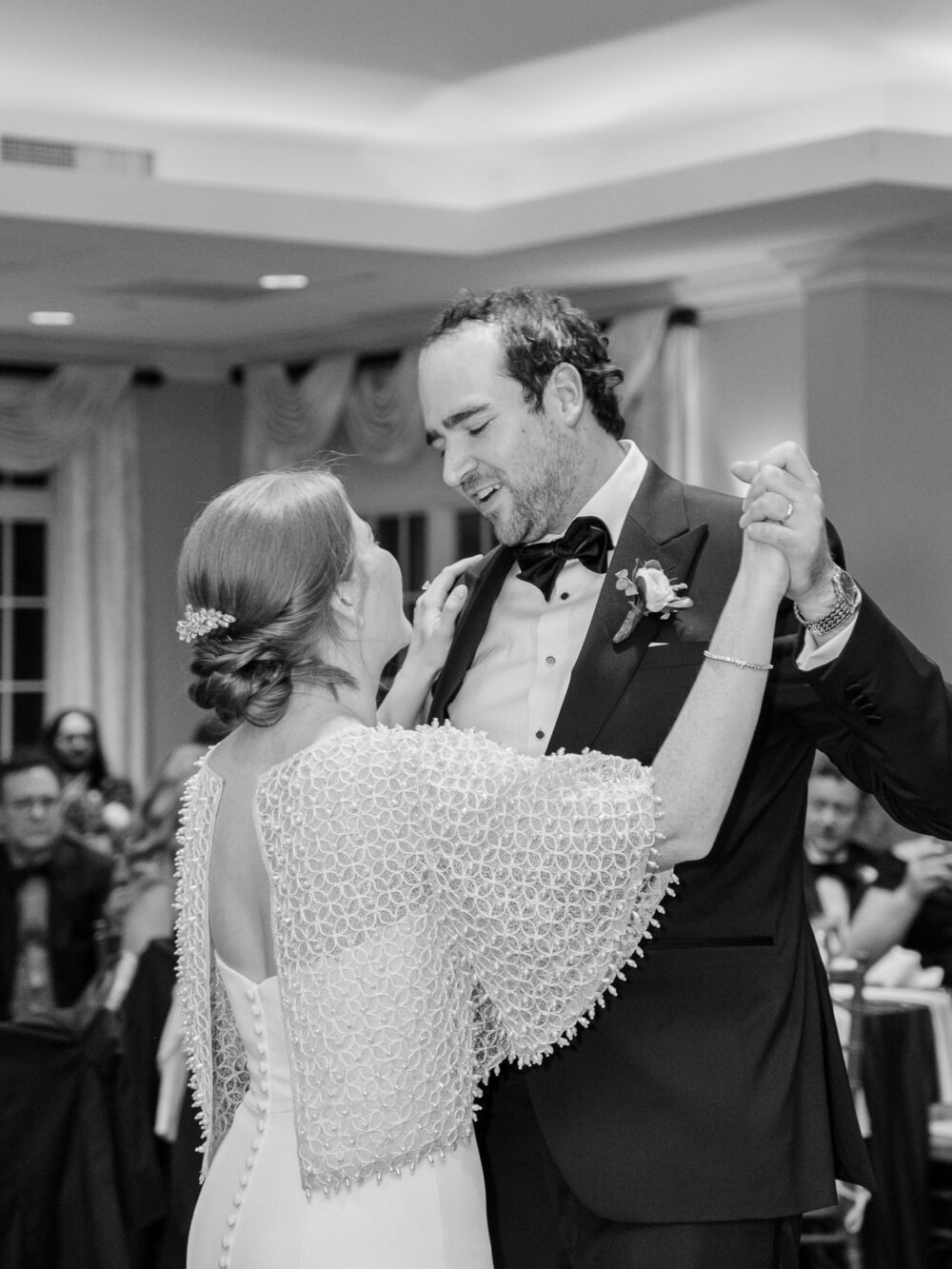 Bride and groom's first dance at Glidden House reception
