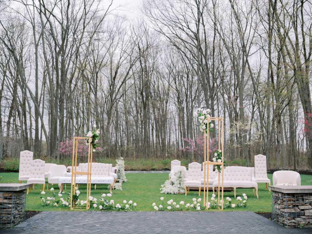 Lounge seating for an intimate outdoor ceremony in Orlando Florida