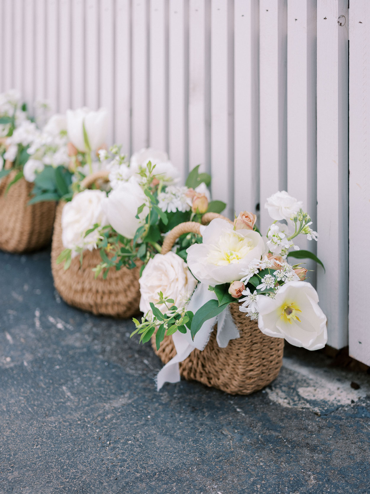 Floral baskets for bridesmaids