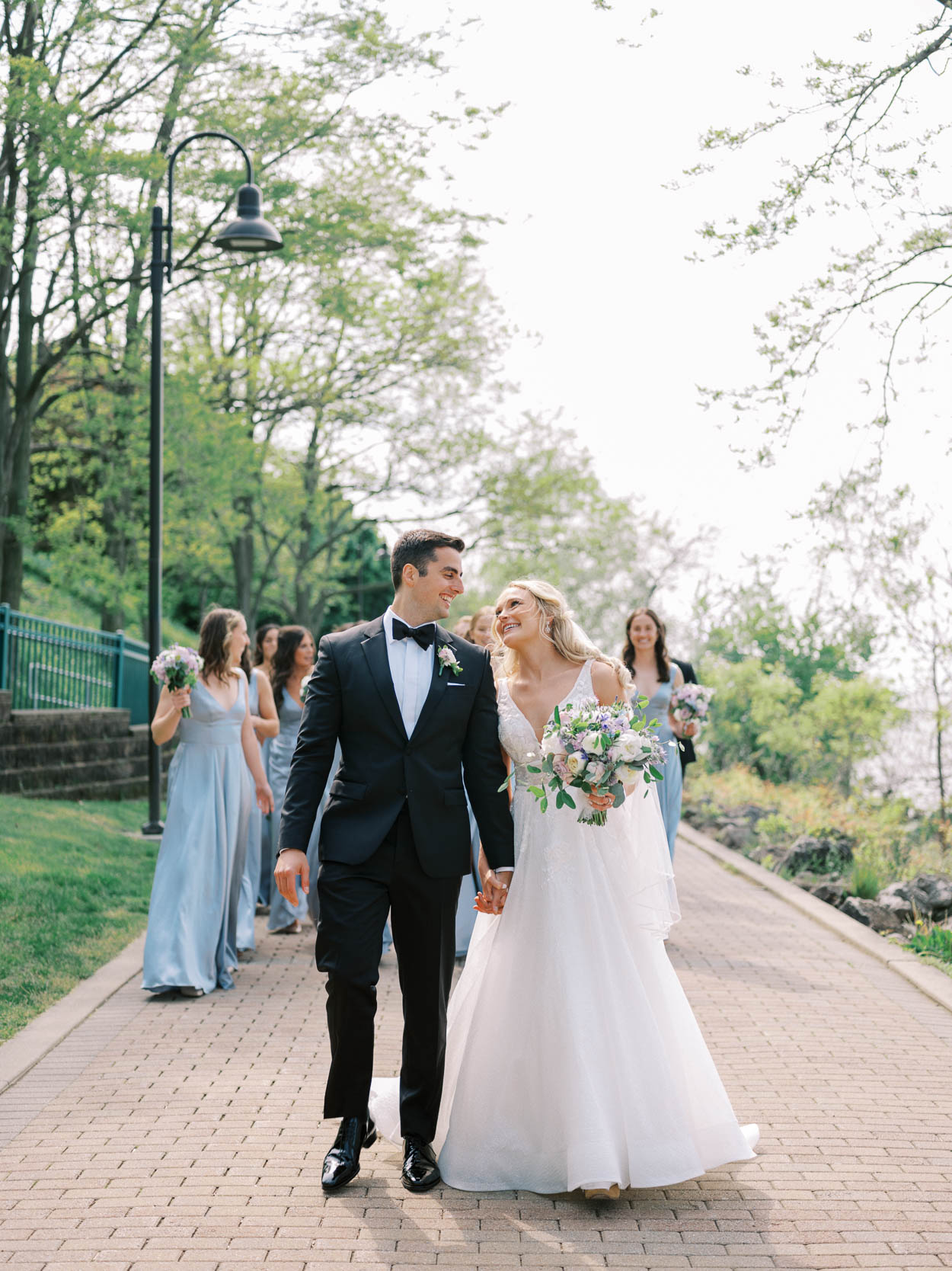 Bridal party portraits at Lakewood Park in Cleveland, Ohio