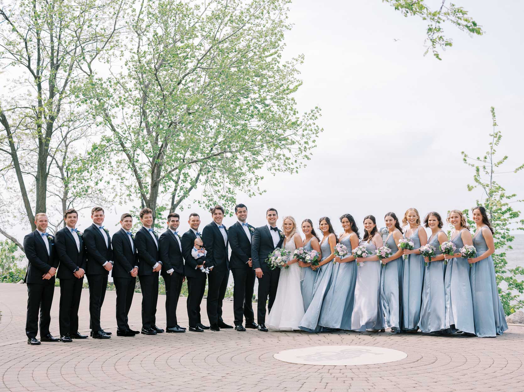 Bridal party portraits at Lakewood Park in Cleveland, Ohio
