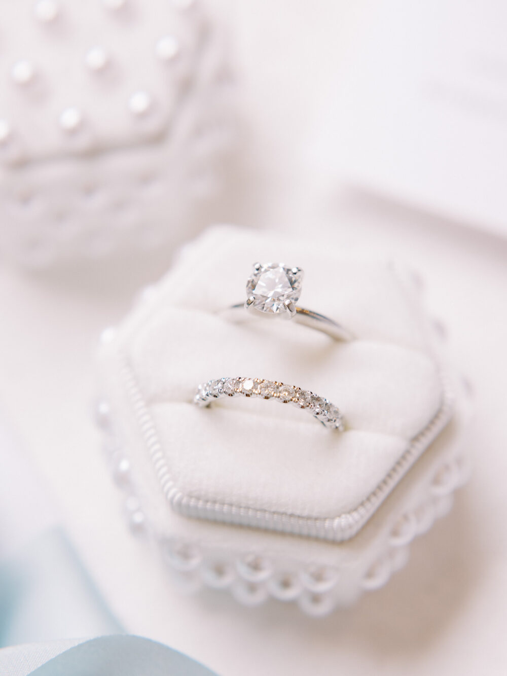 detail photo of bride's rings