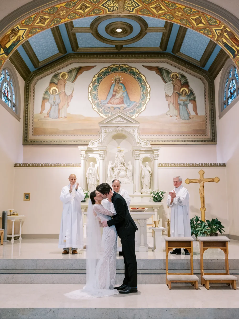 Wedding ceremony at Holy Rosary Church in Little Italy, Ohio