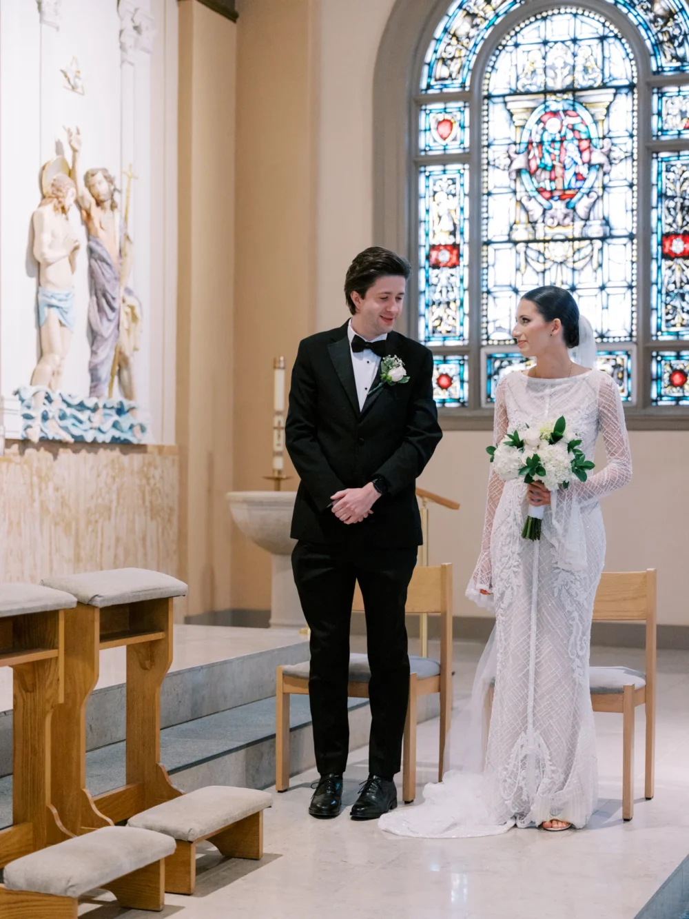Wedding ceremony at Holy Rosary Church in Little Italy, Ohio