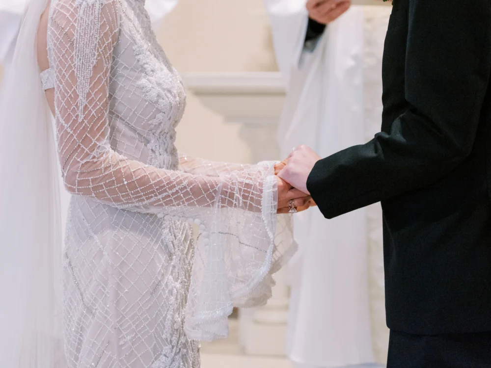 Bride wearing J. Andreatta gown