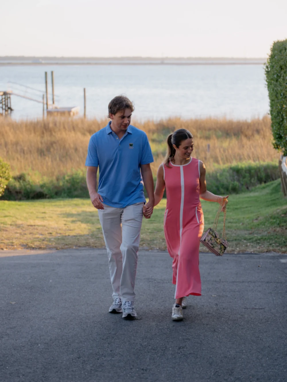 Charleston proposal by the water at sunset