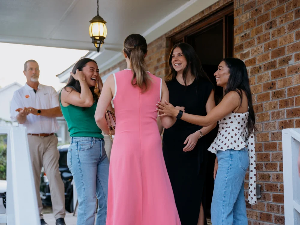 family celebration after proposal Charleston SC