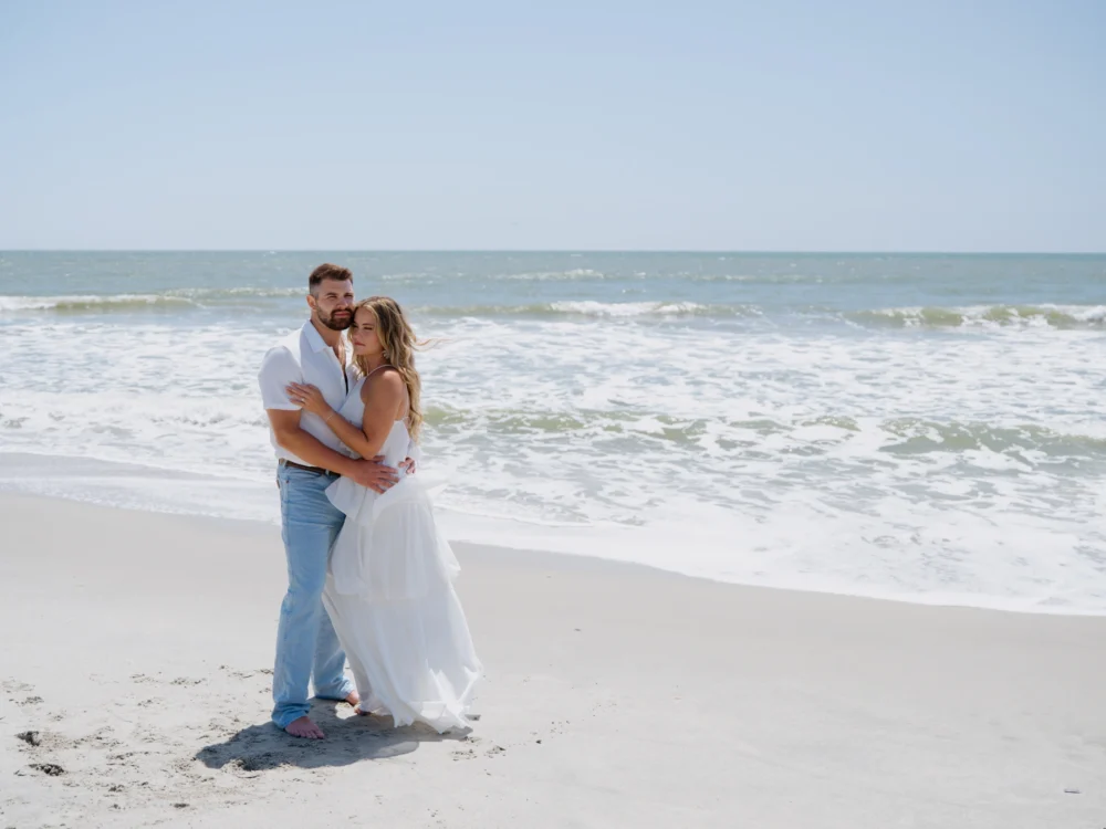 Charleston beach engagement photos at Isle of Palms