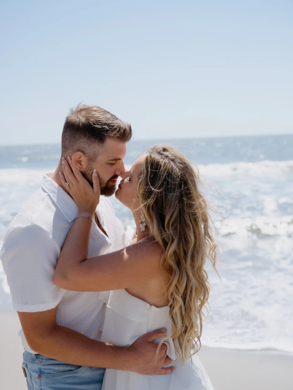 Charleston beach engagement photos at Isle of Palms