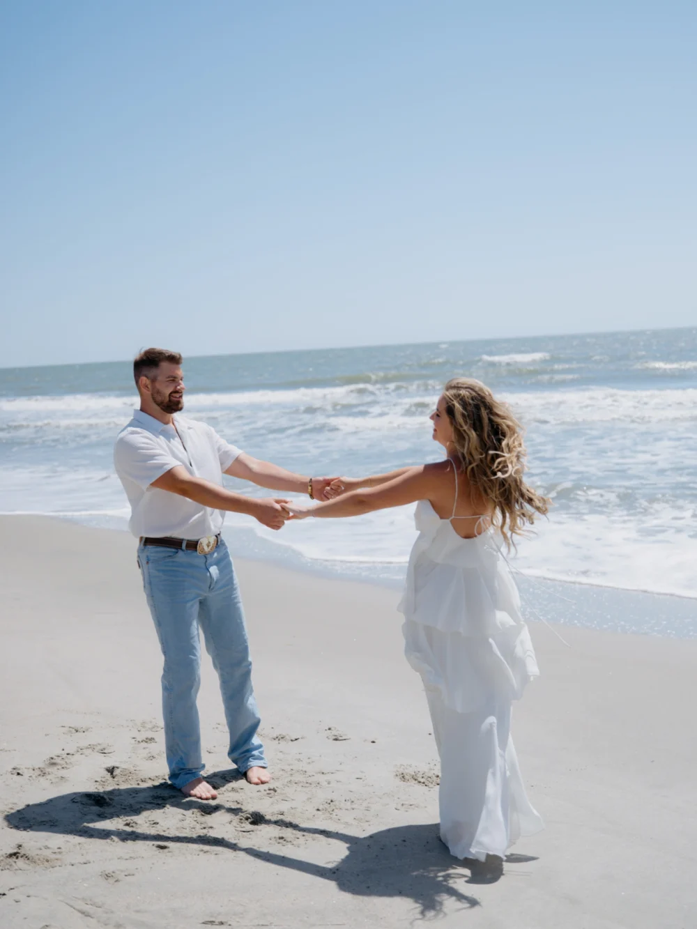 Charleston beach engagement photos at Isle of Palms