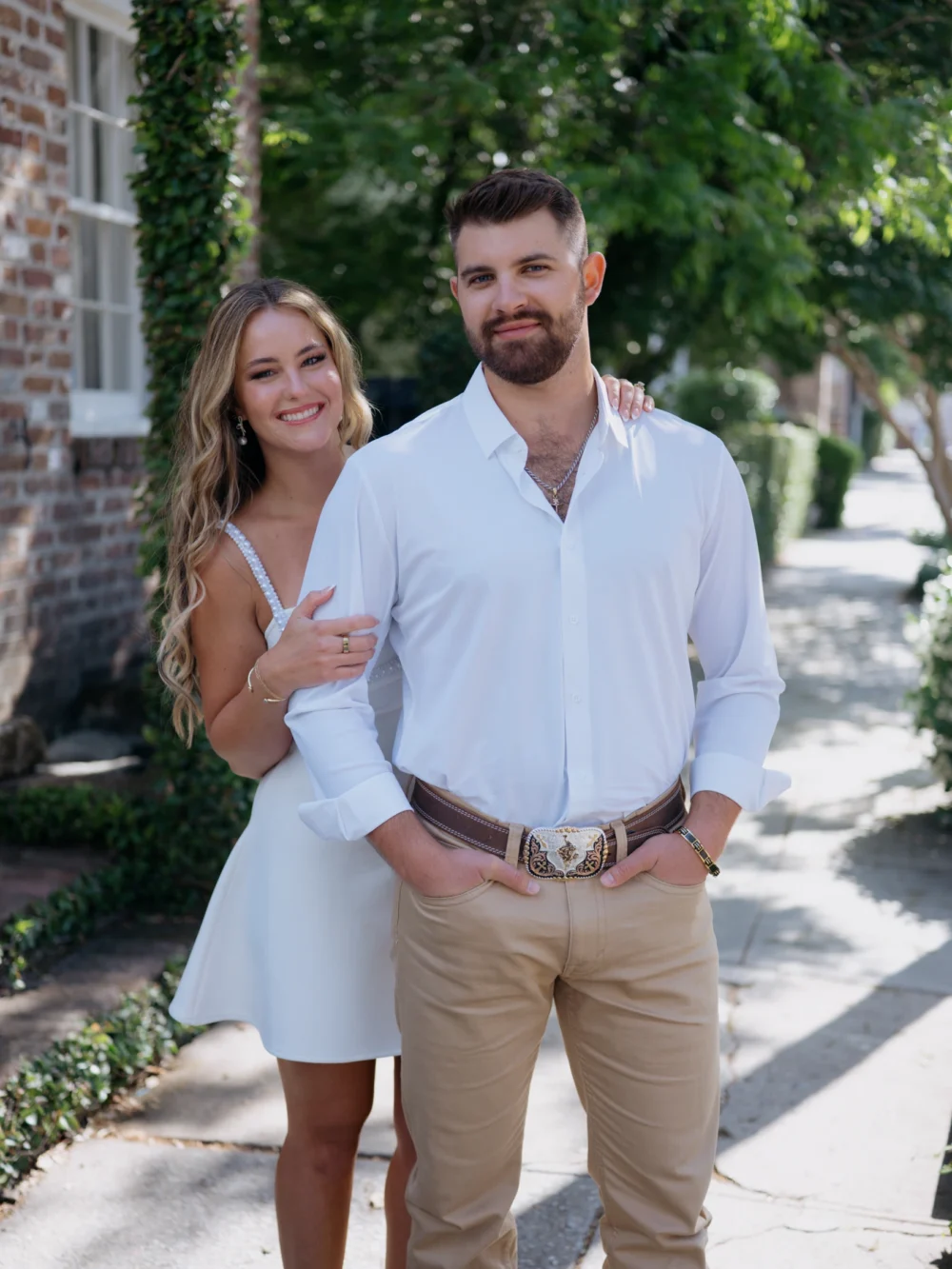 Romantic engagement photos in Charleston South Carolina