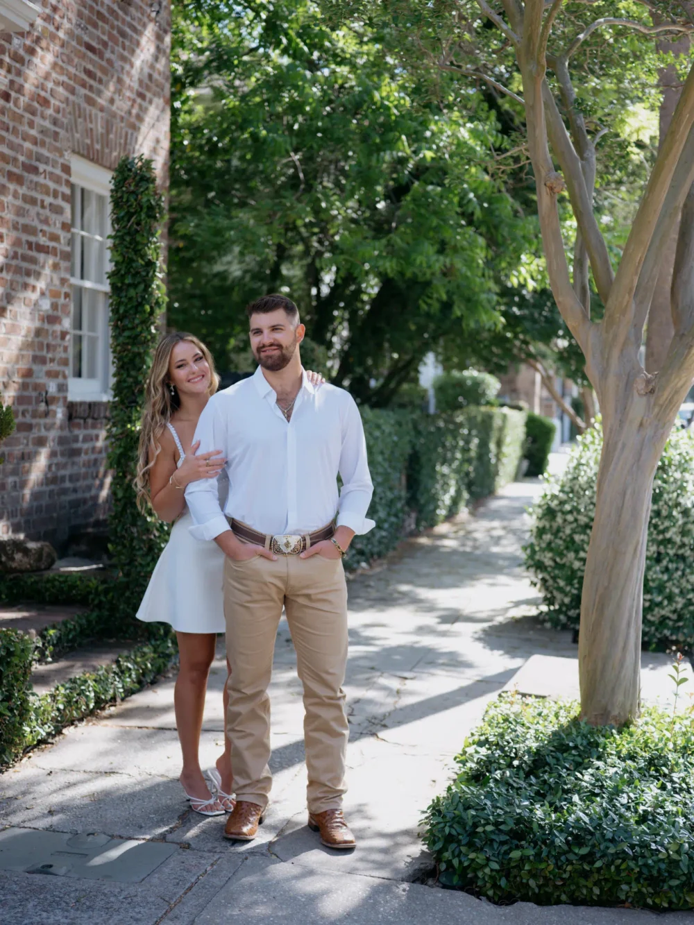 Romantic engagement photos in Charleston South Carolina