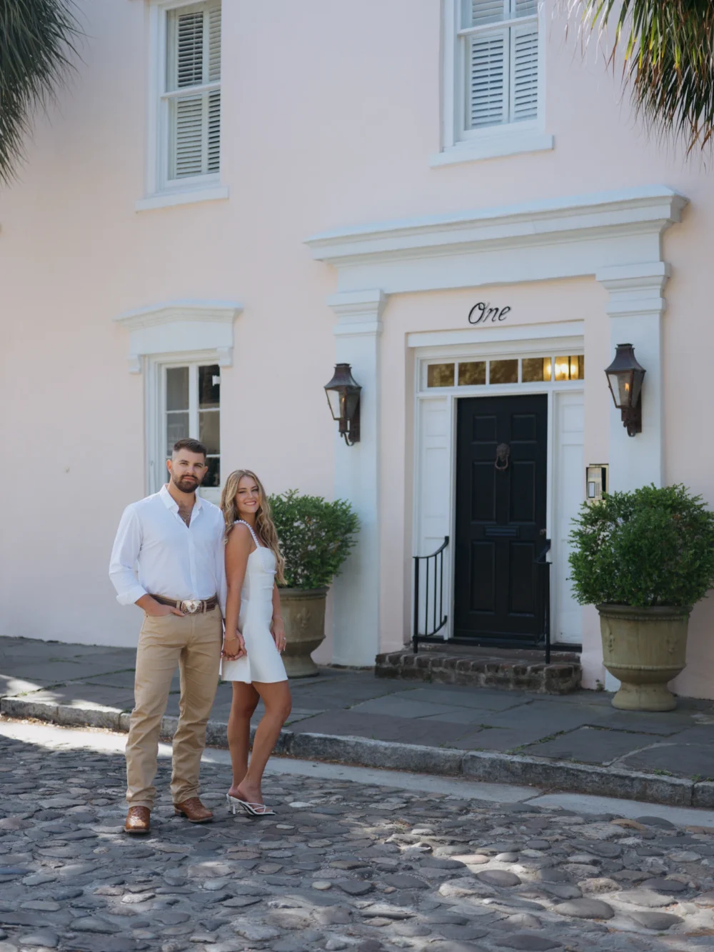 Romantic engagement photos in Charleston South Carolina