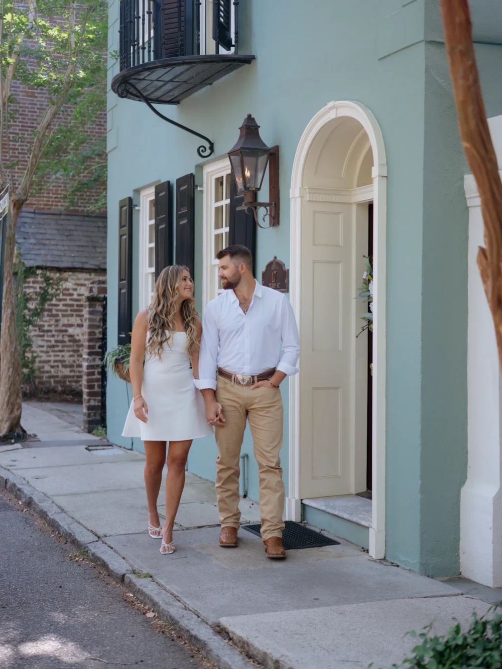 Romantic engagement photos in Charleston South Carolina