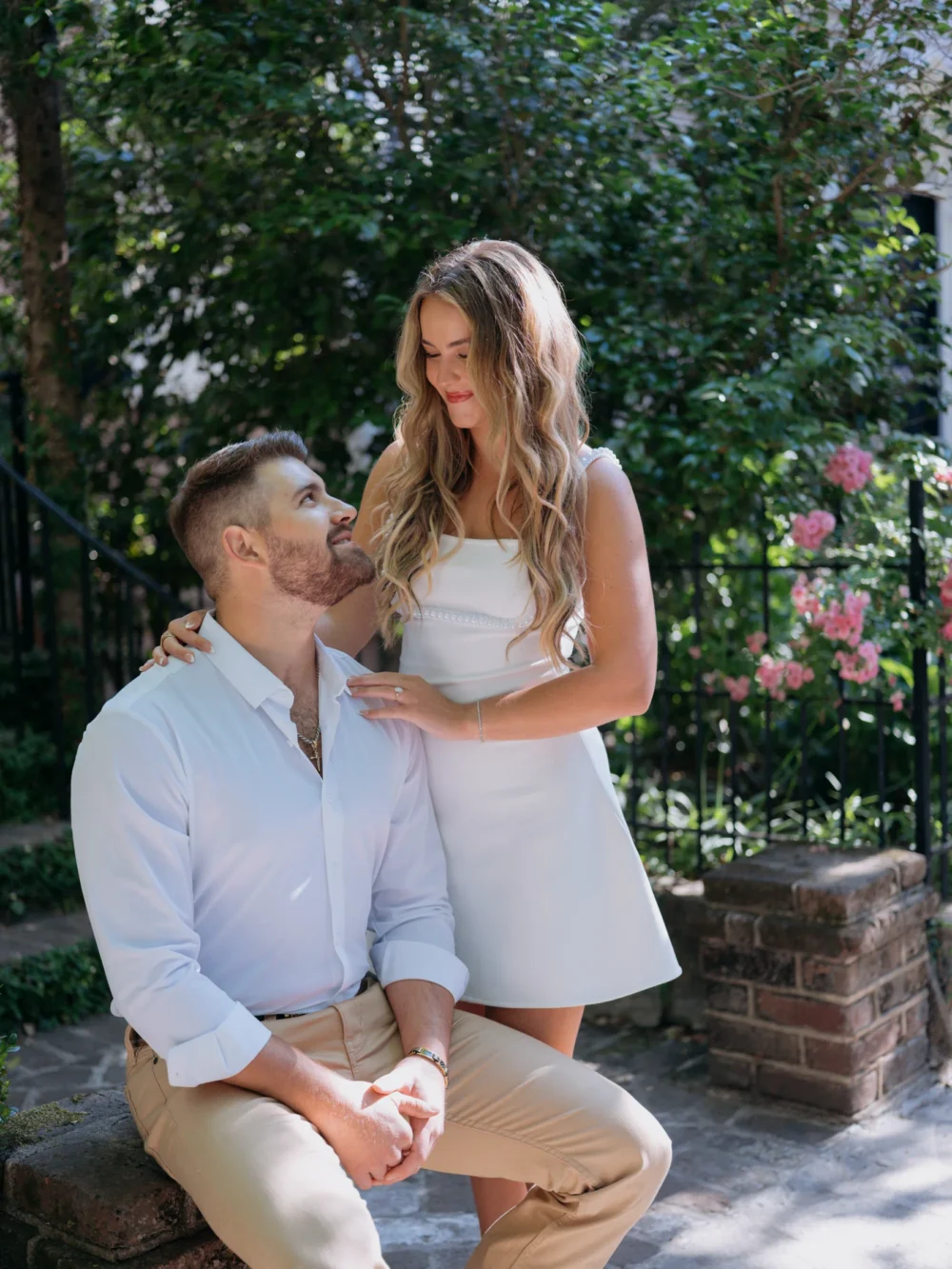 Romantic engagement photos in Charleston South Carolina