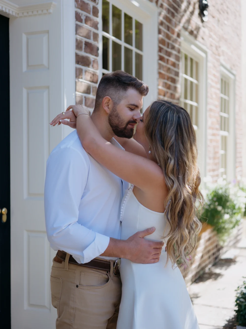 Romantic engagement photos in Charleston South Carolina