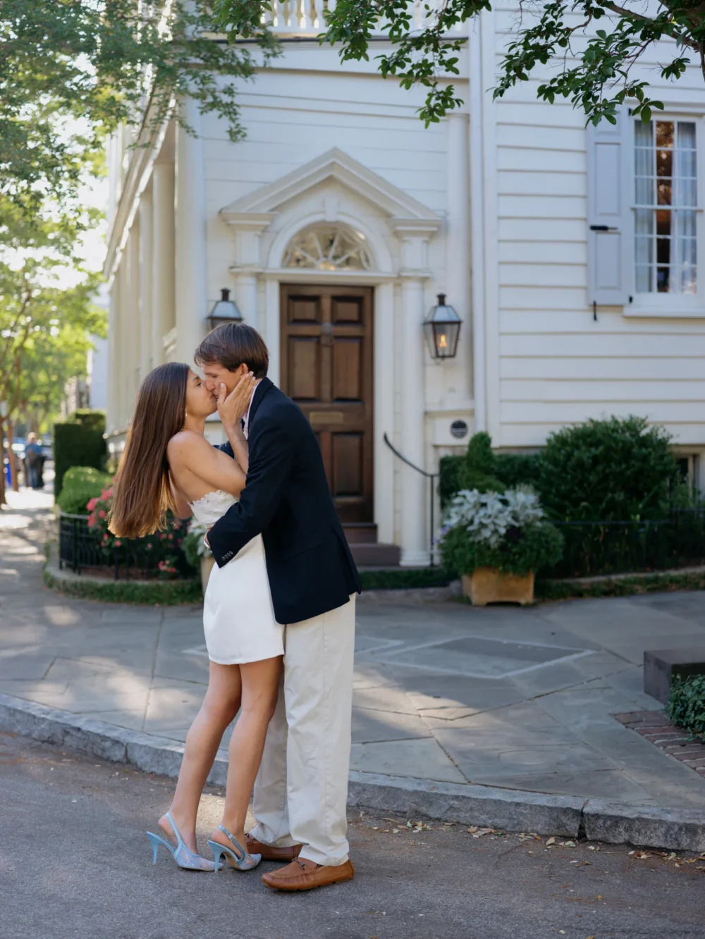 Timeless engagement session in downtown Charleston