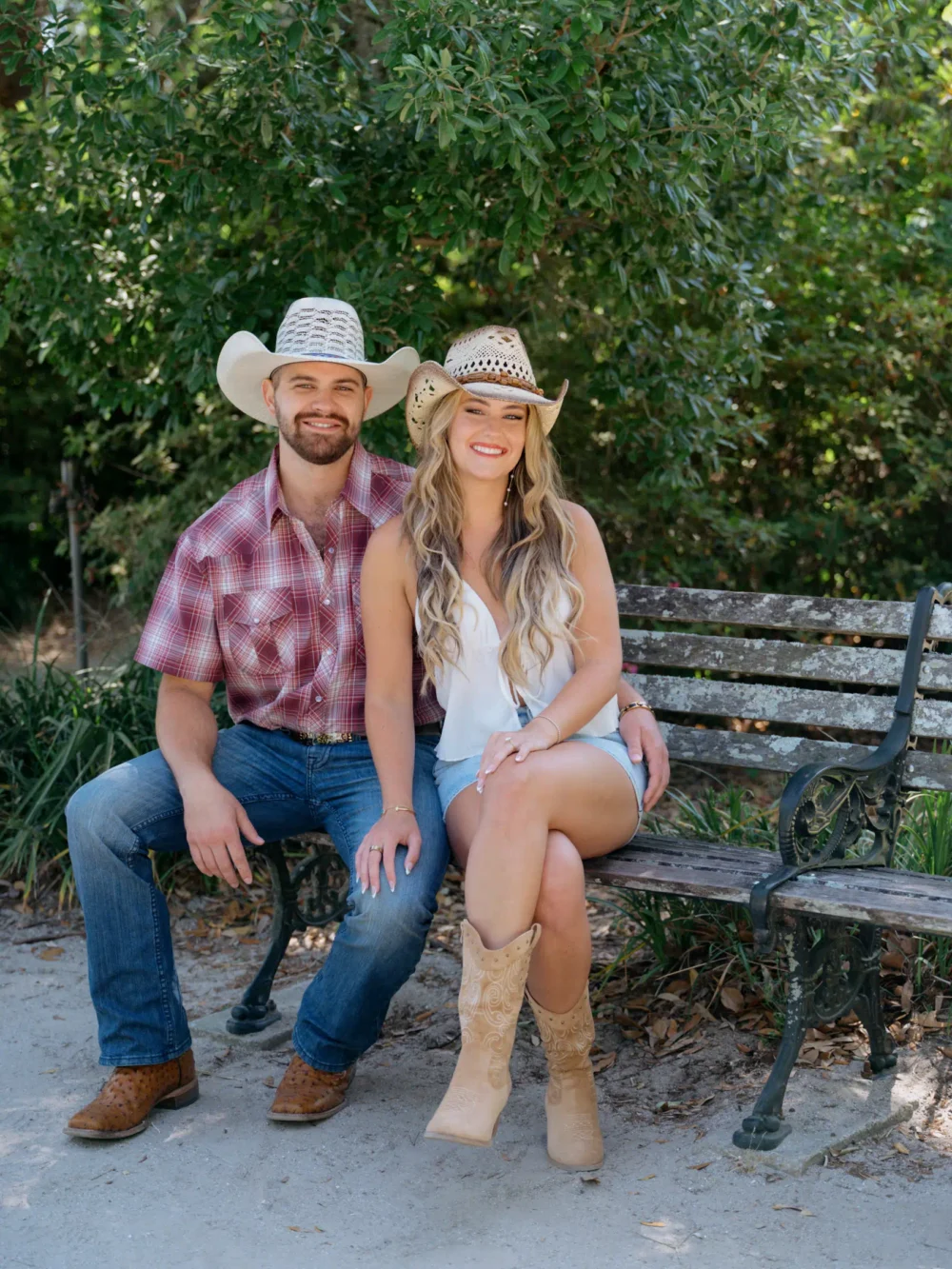 Couple at Hampton Park engagement session in Charleston South Carolina