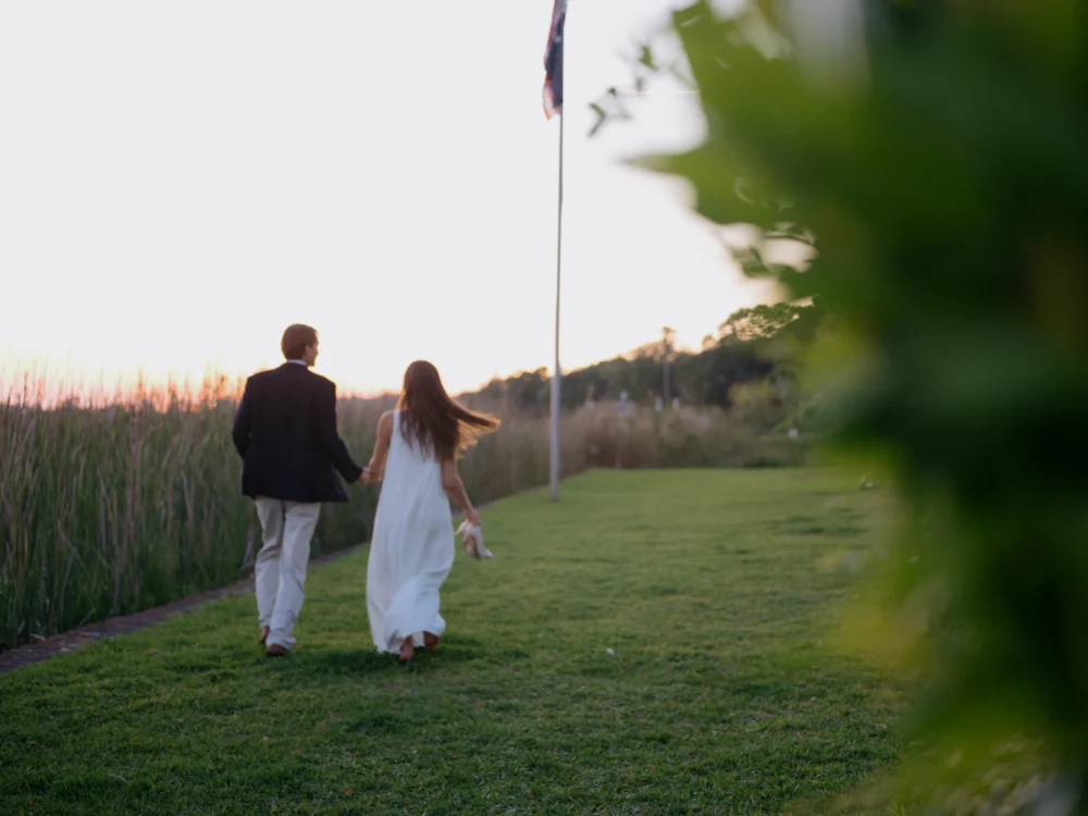 Coastal Charleston engagement session with soft evening sky